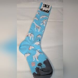 Sky Blue Cloud Pattern Women's Socks